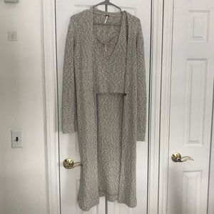 Free people knit cardigan set